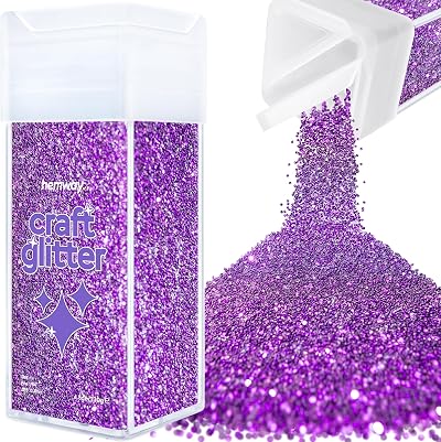 Hemway Glitter Shaker Purple 130g Fine Craft Glitter for Resin Epoxy