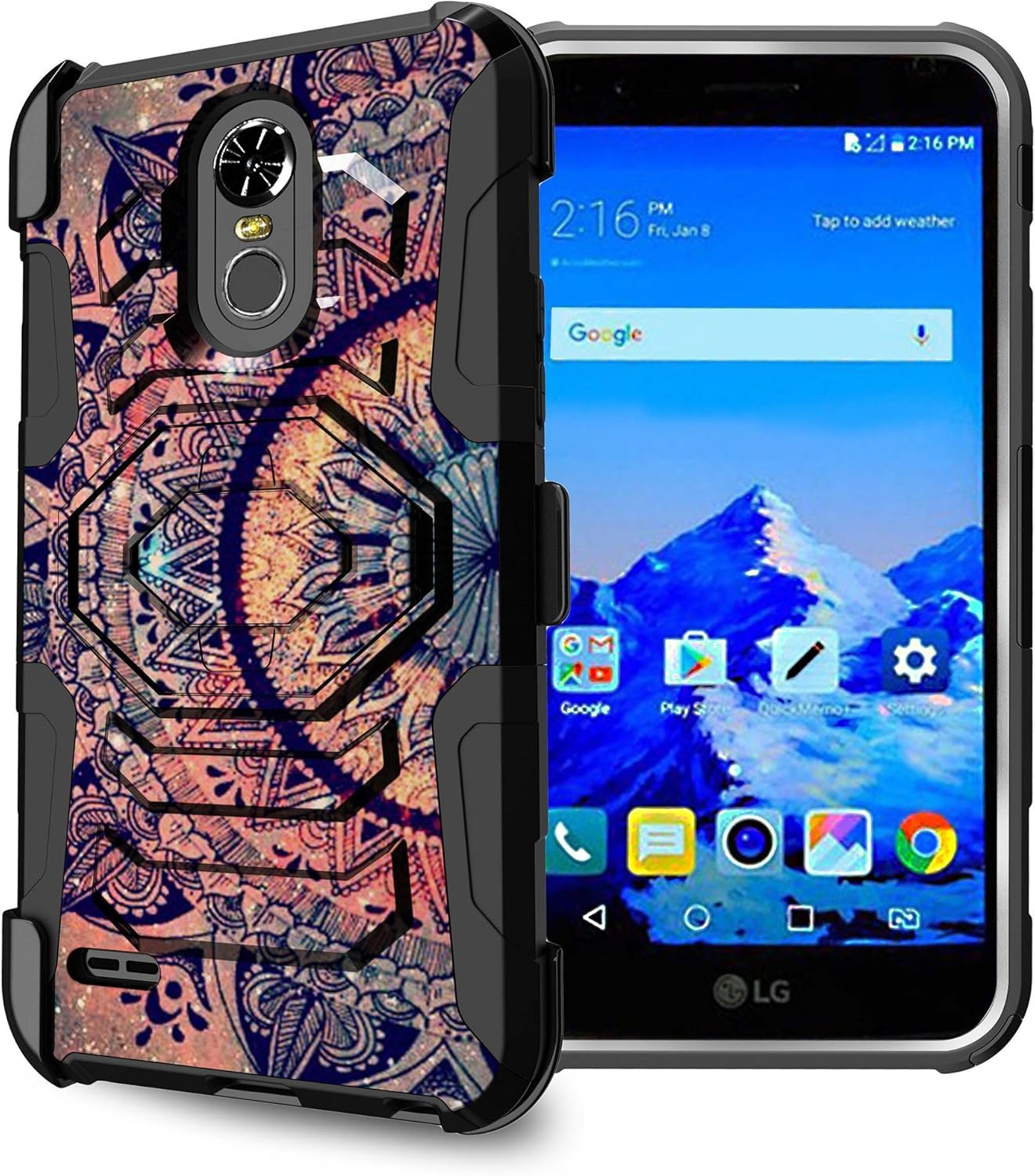 Best Lg Stylo Iii Cover Case Colorful Mandala