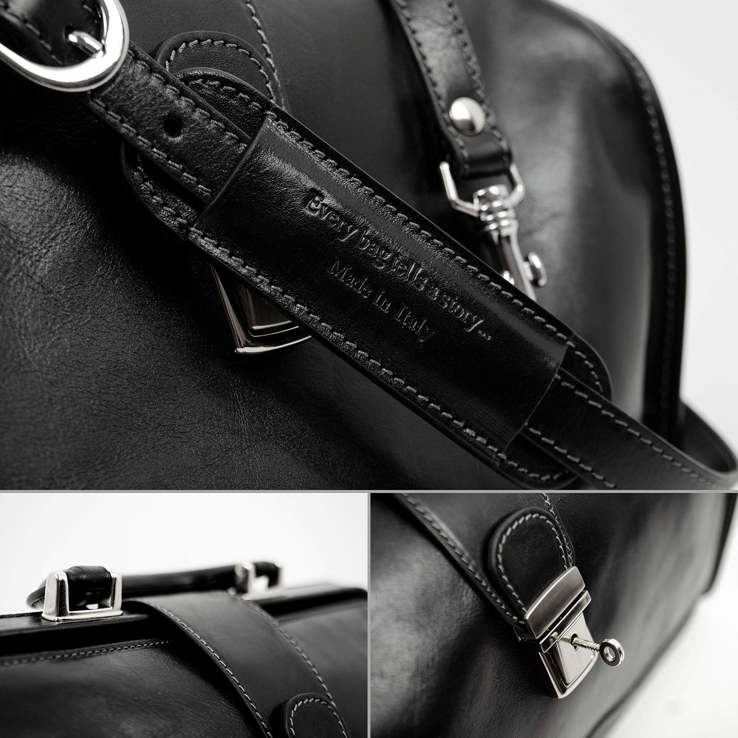 Time Resistance Leather Doctor Bag - Italian Handmade Medical Bag - Vintage Style Handbag - Real Leather Briefcase