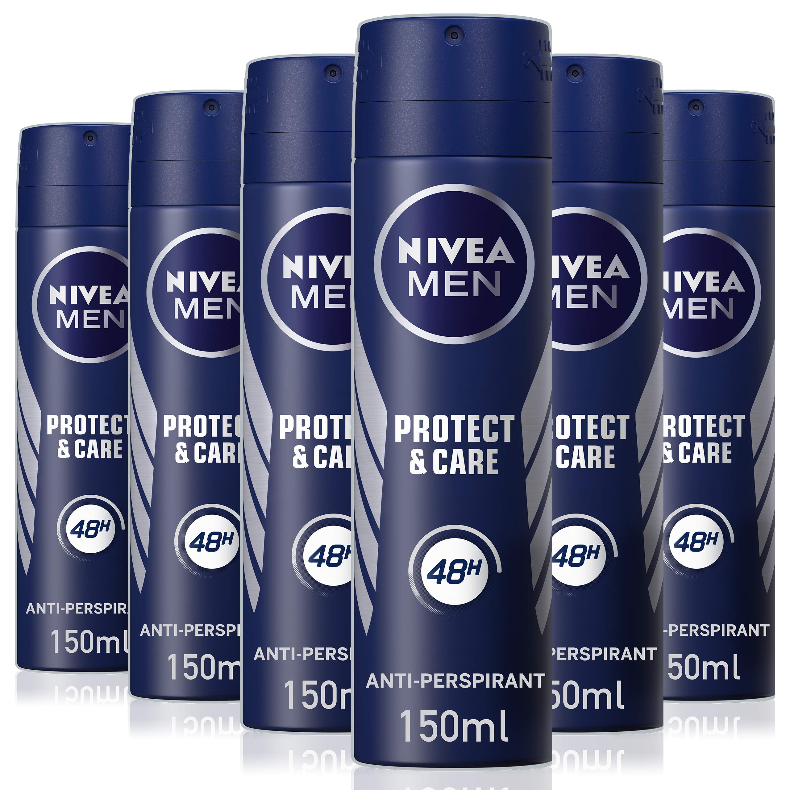 Nivea Men Protect and Care Anti-Perspirant Deodorant Spray 150 ml - Pack of 6