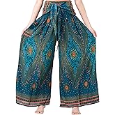 B BANGKOK PANTS Women's Boho Palazzo Pants Yoga Wide Leg Pants