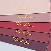 Crisky Burgundy Red Thank You Cards with Envelopes & Stickers， 50 Pack Bridal Shower Graduation Thank You Cards Small Business, Wedding Baby Shower Birthday Funeral Notes Bulk