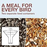 Swissinno Bird Feeders Hanging Station Davos No Mess Dual Chamber Seed Tray view 5