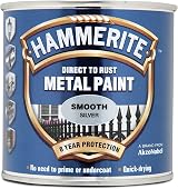 Hammerite Direct to Rust Metal Paint Smooth Silver 250ml – Rust Protection view 2
