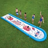 WOW Sports Mega Lawn Water Slide - 25 x 6 ft | A 25-ft backyard lawn water slide with zigzag sprinklers.