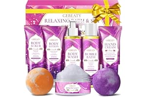GEBEATY Spa Gifts for Women -Stress Relief Relaxing Body Wash & Bath Set,Christmas Gift for Mom Wife Her Sister Birthday Gifts,Unique Self Care Womens Gift Xams Stocking Stuffer Secret Santa Gifts for Women