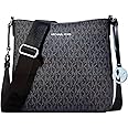 Michael Kors Small Leather Crossbody Bag (Black/Silver)
