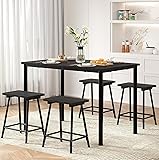 VECELO Kitchen Table and Chairs for 4, Dining Room