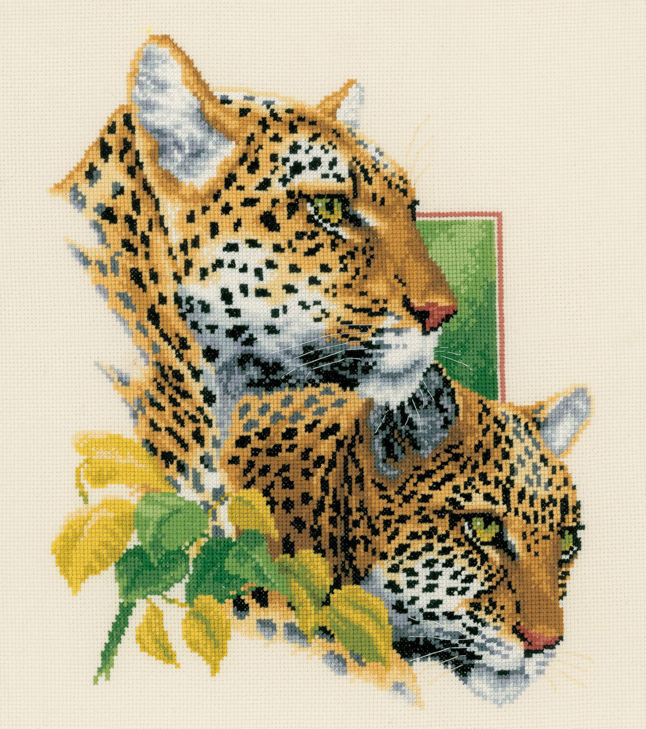 Vervaco Leopard Couple Aida Counted Cross Stitch Kit