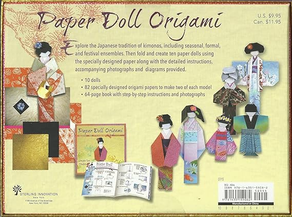 Amazoncom Paper Doll Origami Create Ten Traditonal Dolls
