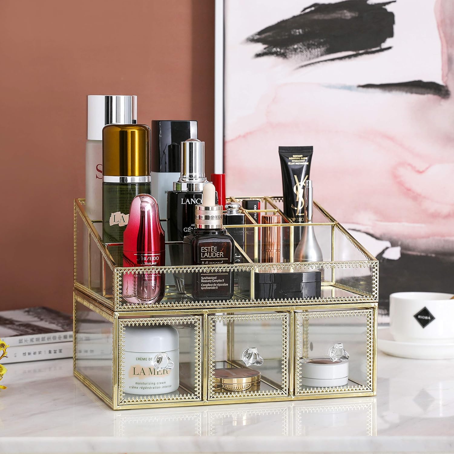 Makeup Organizer, Cosmetic Display Cases for Makeup, Jewelry, 3 Drawer: Home Improvement