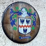 Personalized Family Crest Hand-Painted Rustic Wood Shield Decor view 3