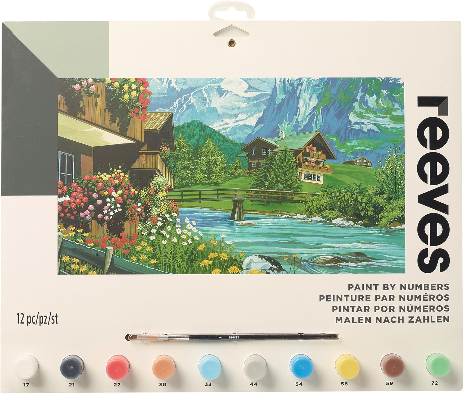 Reeves Paint by Numbers 12” x 16”, Mountain Chalets
