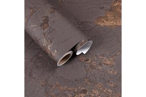FANCYEASY 15.7"x118" Thick Brown Gold Marble Contact Paper Peel and Stick Countertops Waterproof Self Adhesive Matte Marble G