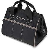 Olympia Tool Bag 12 Inch, Heavy Duty Tools Bag with 3 Large Pockets, Adjustable Shouder Straps and 600D Reinforced Material