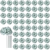 AVIVIHO 65pcs Fake Flowers Sage Green Hydrangea Artificial Flowers Bulk (Not Squished, No Steaming Need) Silk Flowers with Stems for Wedding Decor,Home,Baby Shower,Table Centerpieces Decoration