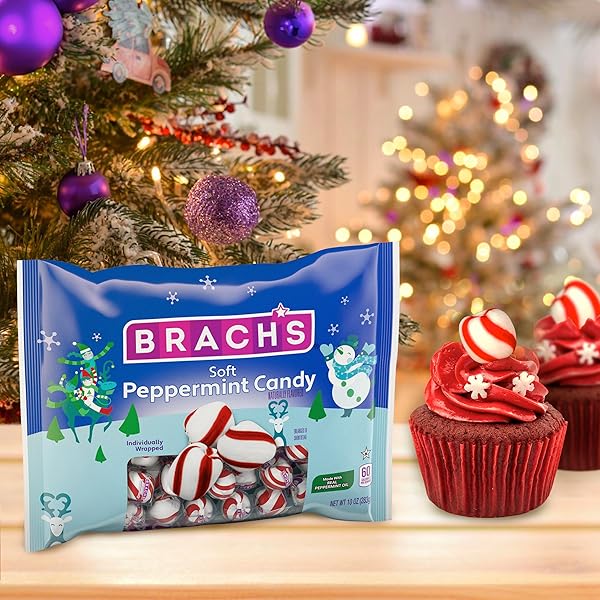 BRACH’S HOLIDAY SOFT PEPPERMINT CANDY, 10OZ
