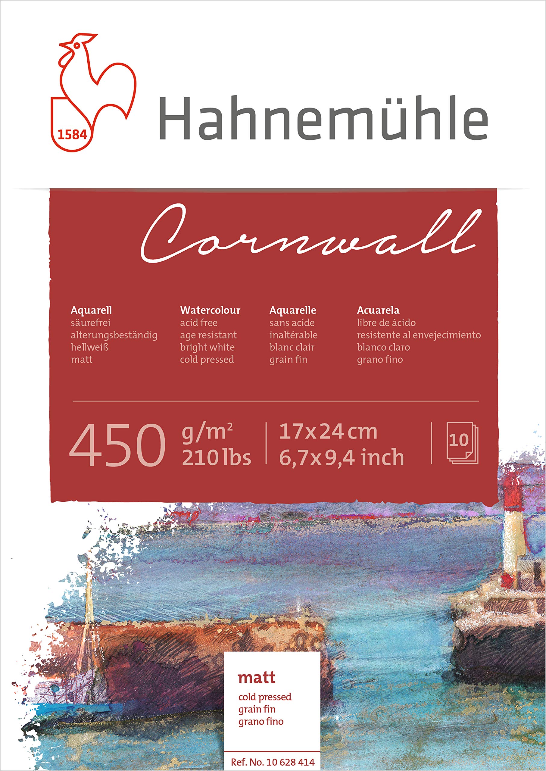 Hahnemuhle Cornwall 450gsm Block - 17 x 24cm Matt