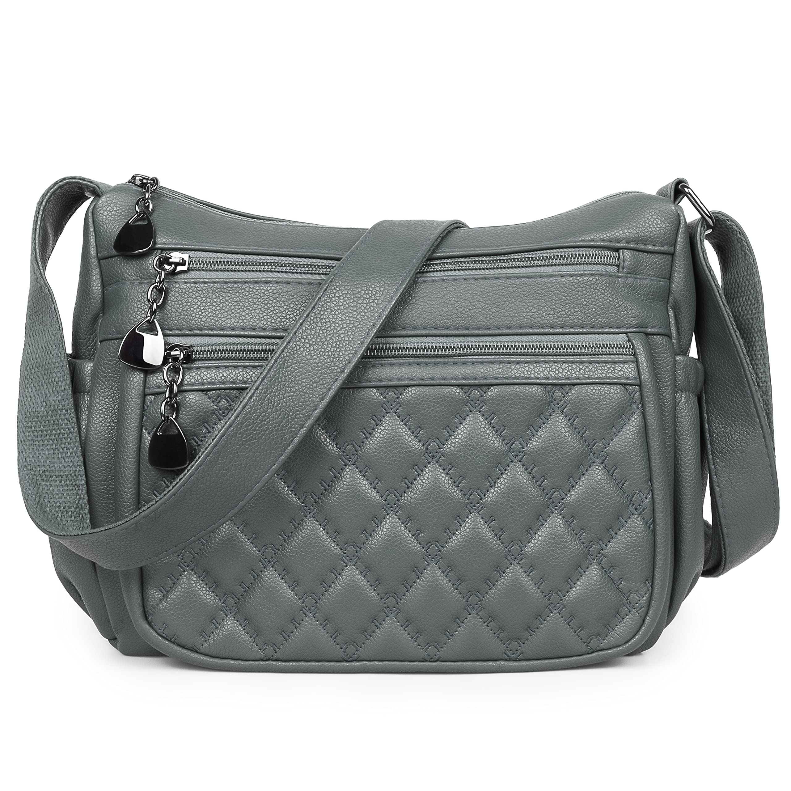 Crossbody Purse for Women Ladies Soft PU Leather Shoulder Bag Medium Roomy Handbag Fashion Tote Top Handle Satchel