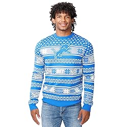 FOCO Standard NFL Big Logo Ugly Sweater, Team Color