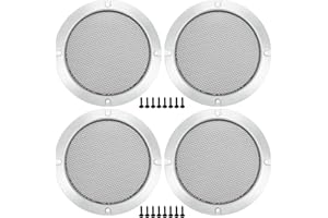 ACROPIX Universal 5" Car Speaker Grills Cover Mesh Round 5 Inch Audio Speaker Subwoofer Guard Protector Case with Screws Iron