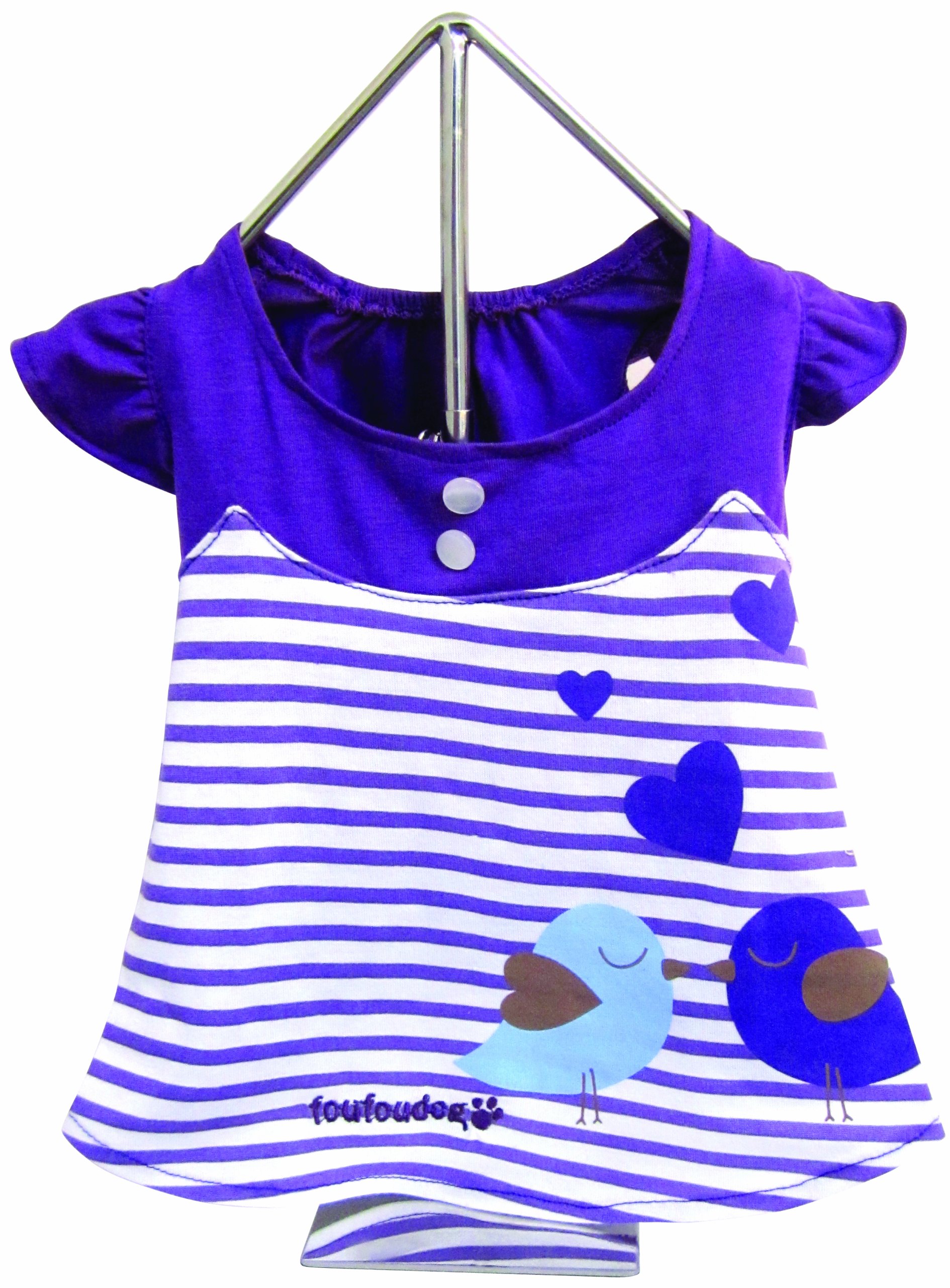 FouFou Dog FFDMSLB 57293 Miss Lovebird Dress Purple S 540 g