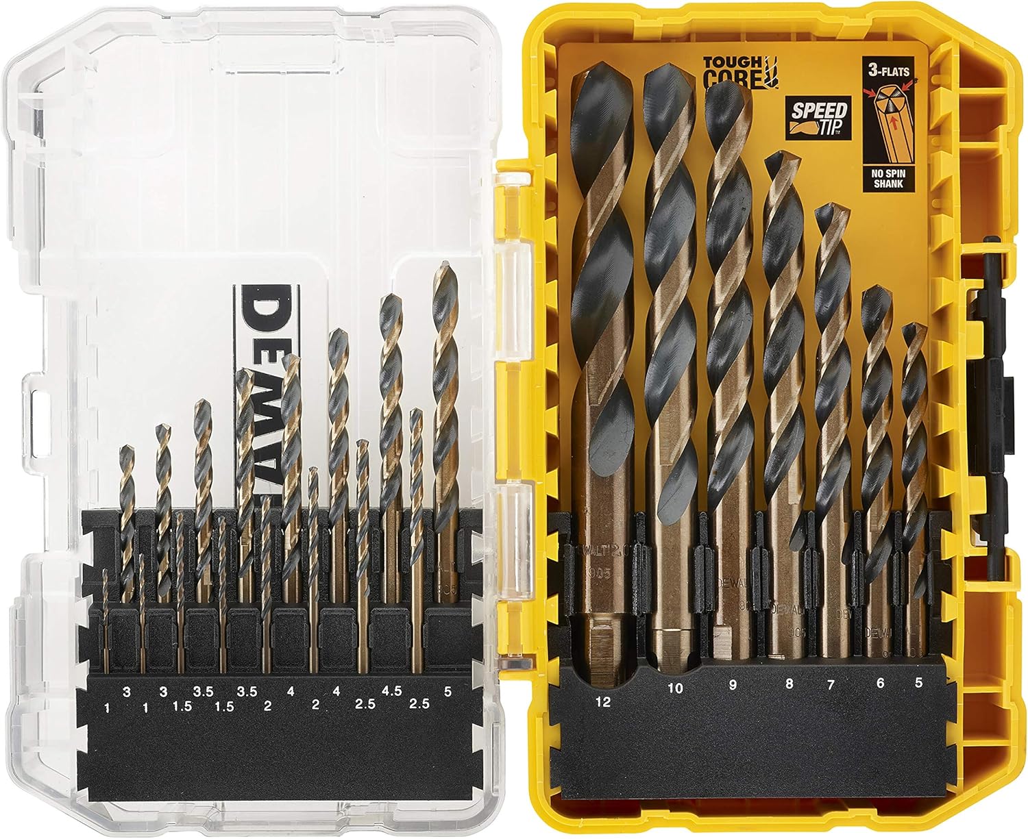 DEWALT DT70729-QZ 23pc Black and Gold Metal Drilling Set, black/yellow, Small - Image 3