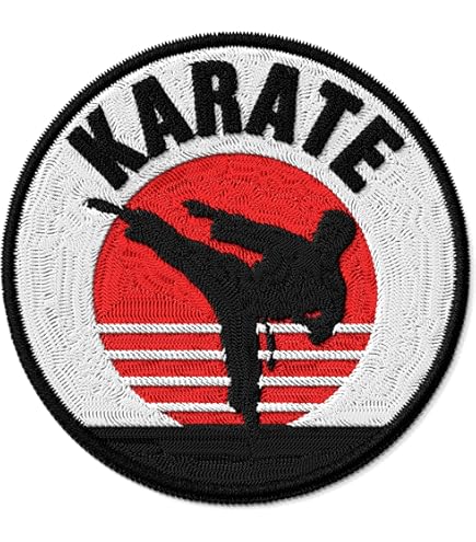 Patch de karaté (3,5) badge fer à repasser Japon écusson kanji arts