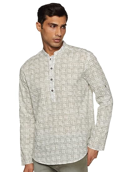 Men's Cotton Kurta (110058854_Off White_Large)