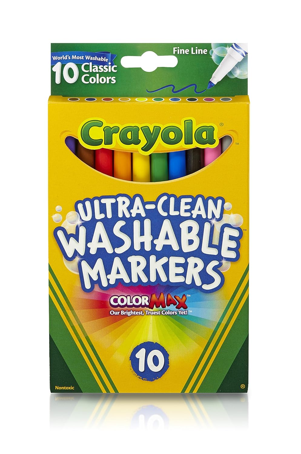 Crayola 10 Ct UltraClean Fine Line Washable Markers, Color Max Amazon