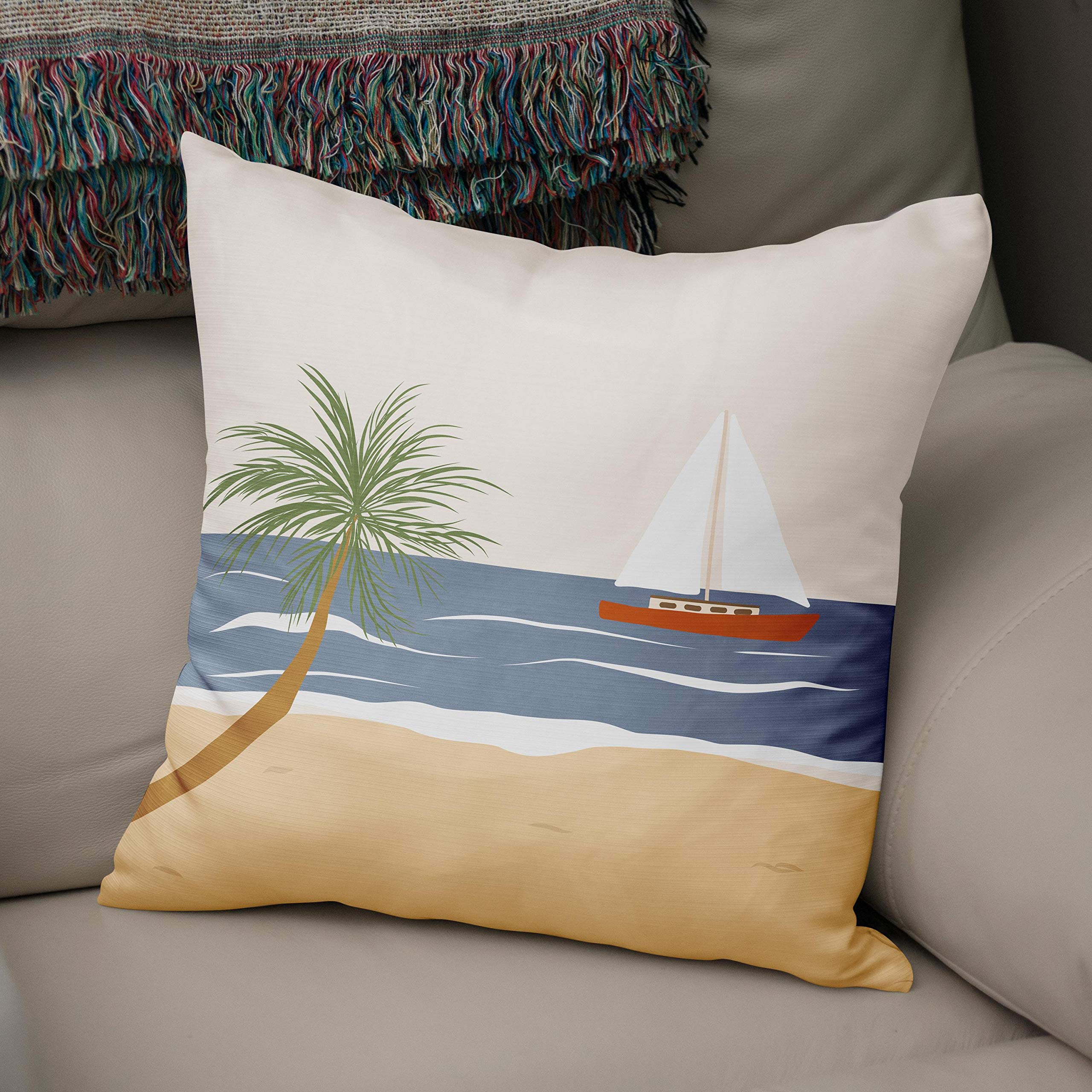 Bonamaison, Decorative Cushion Cover - 50% Cotton 50% Polyester - 43x43cm - Designed and Manufactured in Turkey