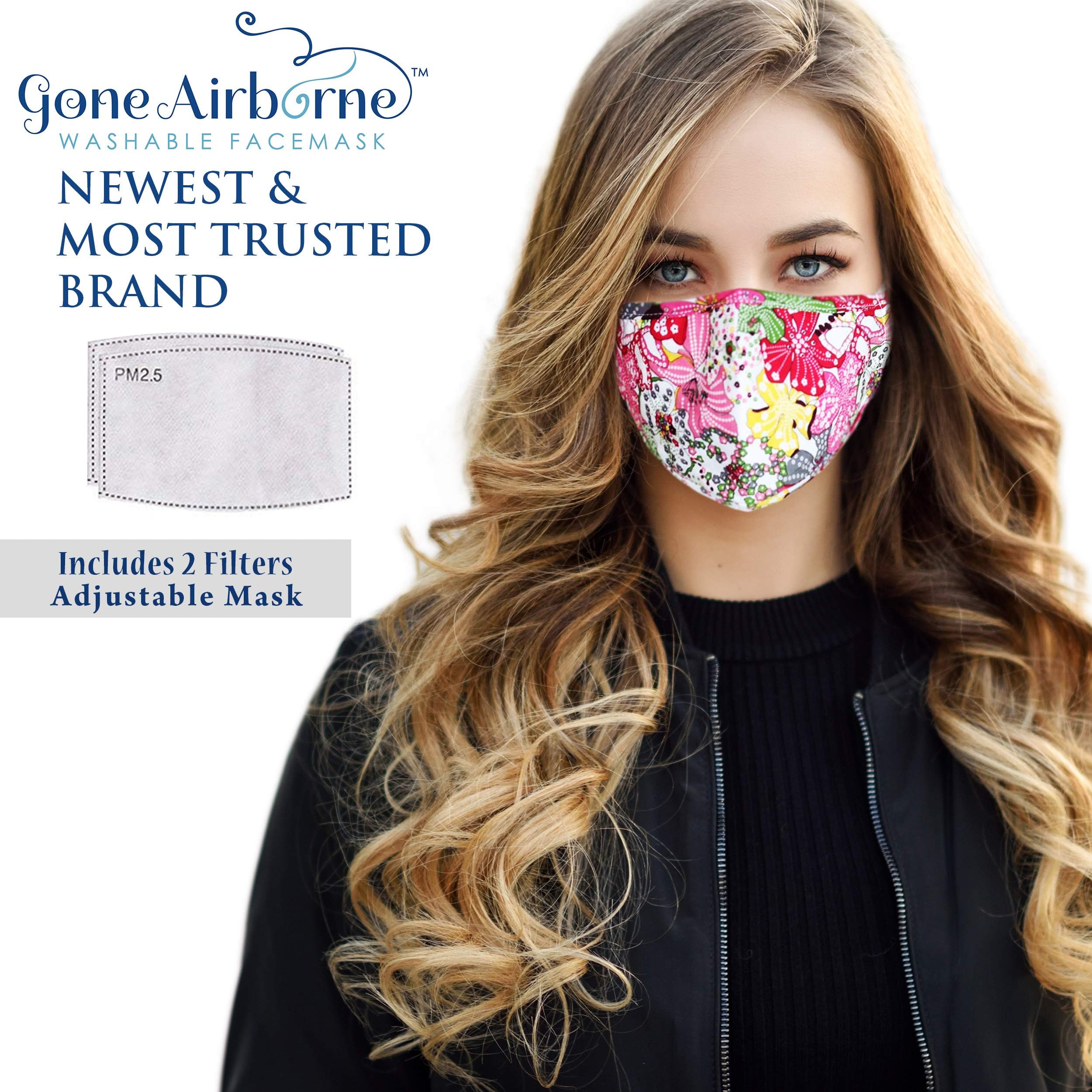 Gone Airborne Anti-Pollution Air Filter Face Mouth Cotton Dustproof N95 Anti-Bacterial Washable Reusable Safety Mask Dust Mask (Pink)