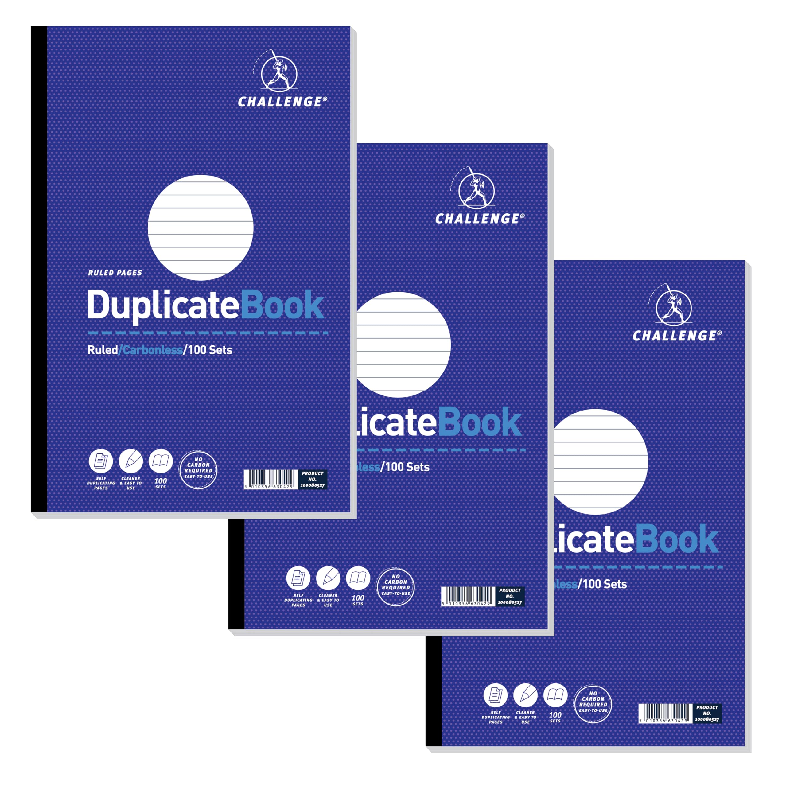Challenge Large Duplicate Book, Carbonless, 100 Pages, 1 pack, A4 (297 x 195 mm)