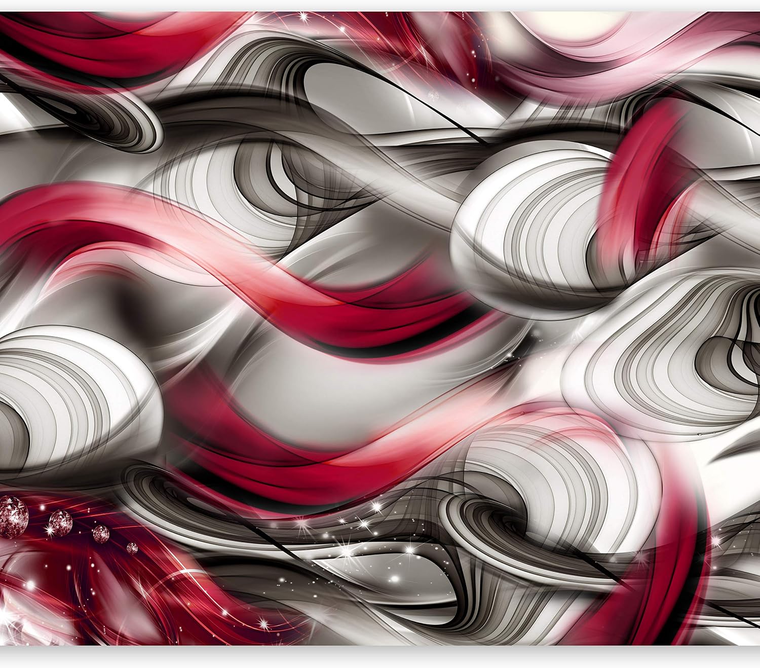 artgeist Wall Mural Red Abstract 116"x83" XXL Peel and Stick Self