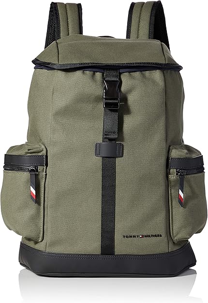 tommy hilfiger olive green backpack