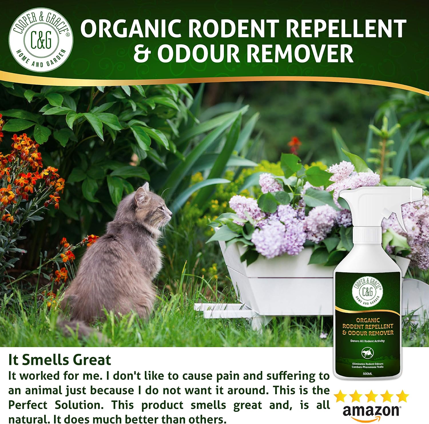Natural Rodent Repellent Spray 500ML, White, 500 ml (Pack of 1) - Image 5