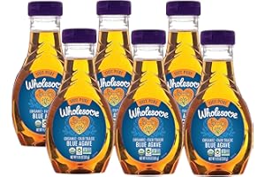 Wholesome Sweeteners 11.75-Ounce Organic Blue Agave Nectar, Fair Trade, 100% Pure, Non GMO, Gluten Free & Vegan, 6 Pack
