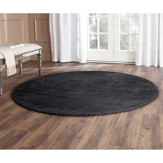 Buy Carpet Craft Plain Round Carpet for Living Room Bedroom and Hall