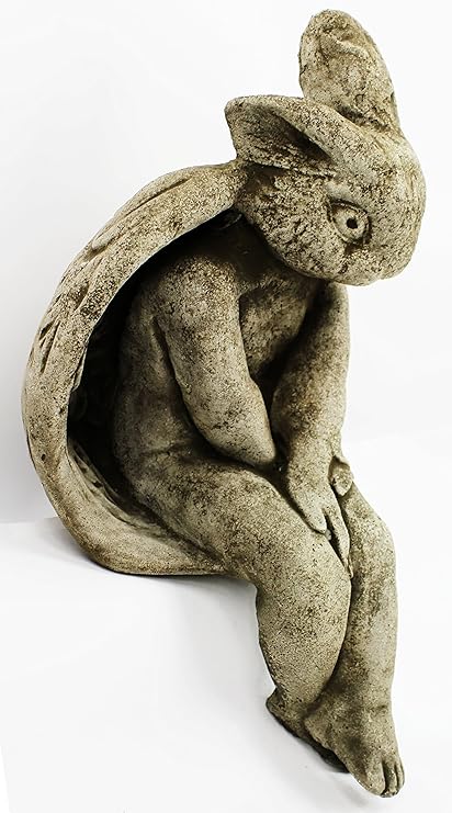 Amazon Com Rabbit Cherub Home And Garden Statues Cement Decoration Garden Outdoor