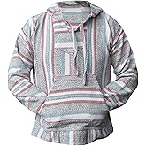 Del Mex Mexican Baja Hoodie Sweatshirt Pullover Jerga Surf Poncho Drug Rug