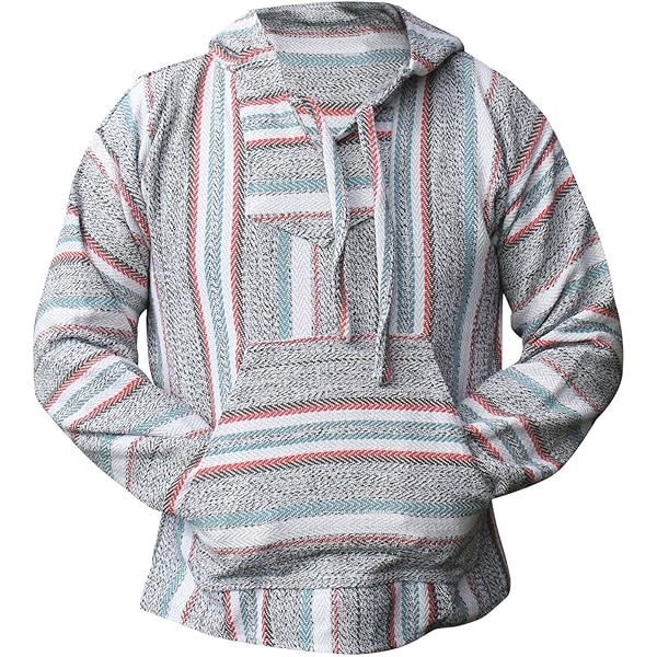Amazon.com: Classic Mexican Baja Hoodie Pullover Poncho (Small