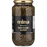 Mina Capers Non Pareil, The Perfect Mediterranean Seasoning or Garnish, 33.5 oz