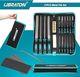 Libraton 31PC Metal File Set for Wood Steel Jewelry Riffler Needle Files view 5
