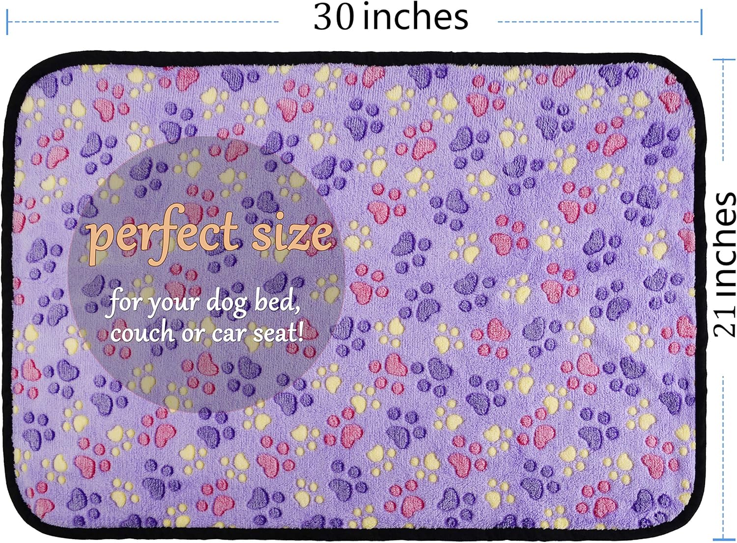 iNNEXT 3 Pack Puppy Blanket for Pet Cushion Small Dog Cat Bed Soft Warm Sleep Mat, Pet Dog Cat Puppy Kitten Soft Blanket Doggy Warm Bed Mat Paw Print : Pet Supplies