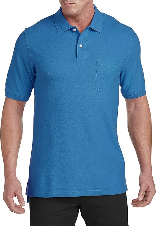 Harbor Bay by DXL Big and Tall Pocket Pique Polo Shirt at Amazon Menâs Clothing store