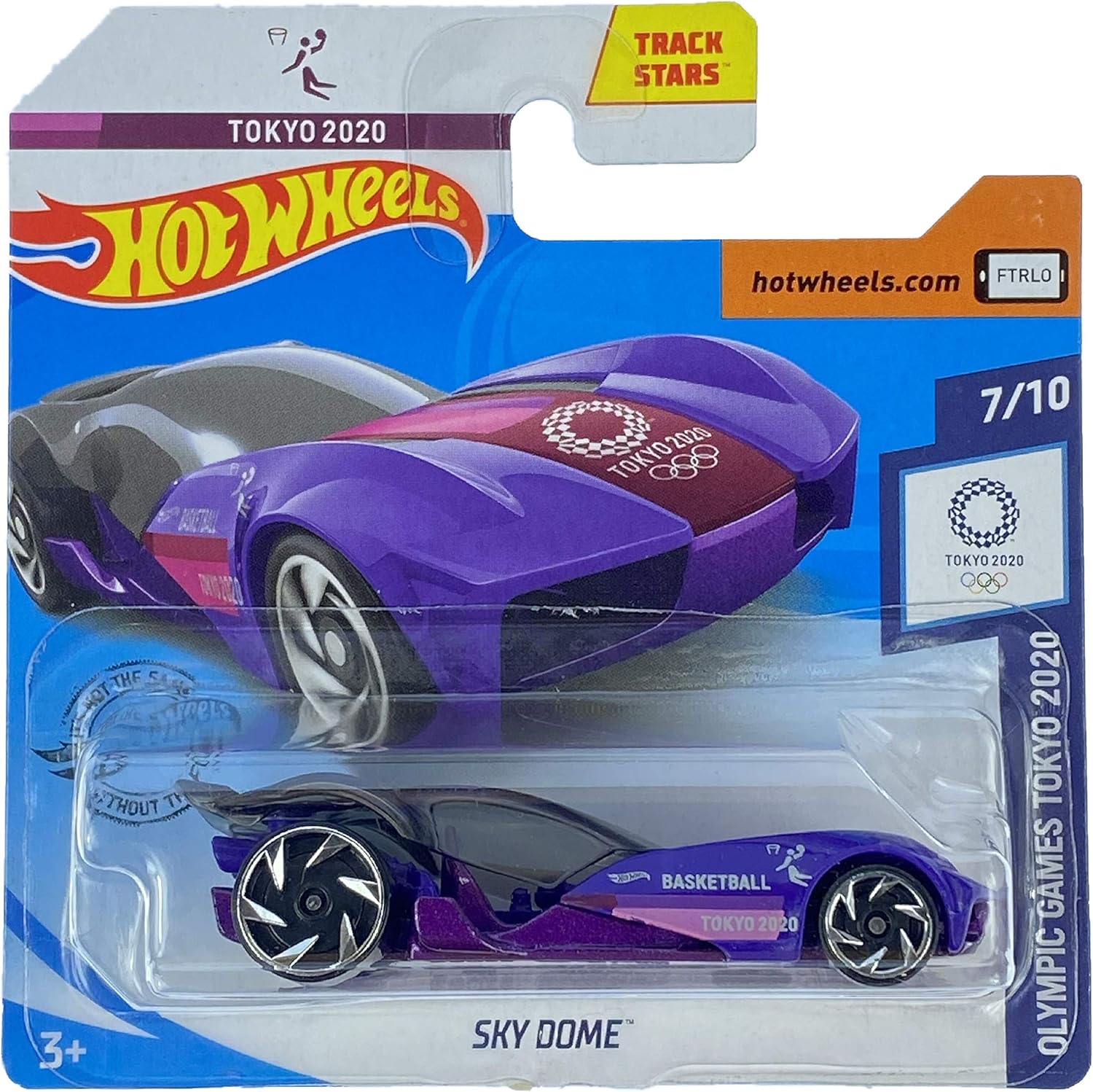 Hot-Wheels Sky Dome (Purple) 7/10 Olympic Games Tokyo 2020 - 156/250 (Short Card) GHC97, Gold,purple