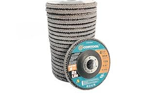 Flap Disc 4-1/2 Inch 40 60 80 120 Grit Assorted, Flap Disc for Angle Grinder, 4 1/2 Grinding Disc Grinding Wheels Sanding Disc - CORTOOL Premium Aluminium Oxide Flap Disc Type 29 (20 Pack)