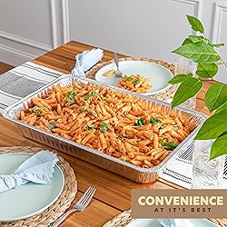 PLASTICPRO 25 Pack Aluminum Pans 13'' X