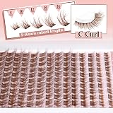 Mavphnee Brown Lash Clusters 168 Pcs Wispy C Curl Natural Look view 4