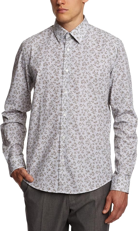 ESPRIT Collection Men's 053EO2F009 Long Sleeve Classic Casual Shirt